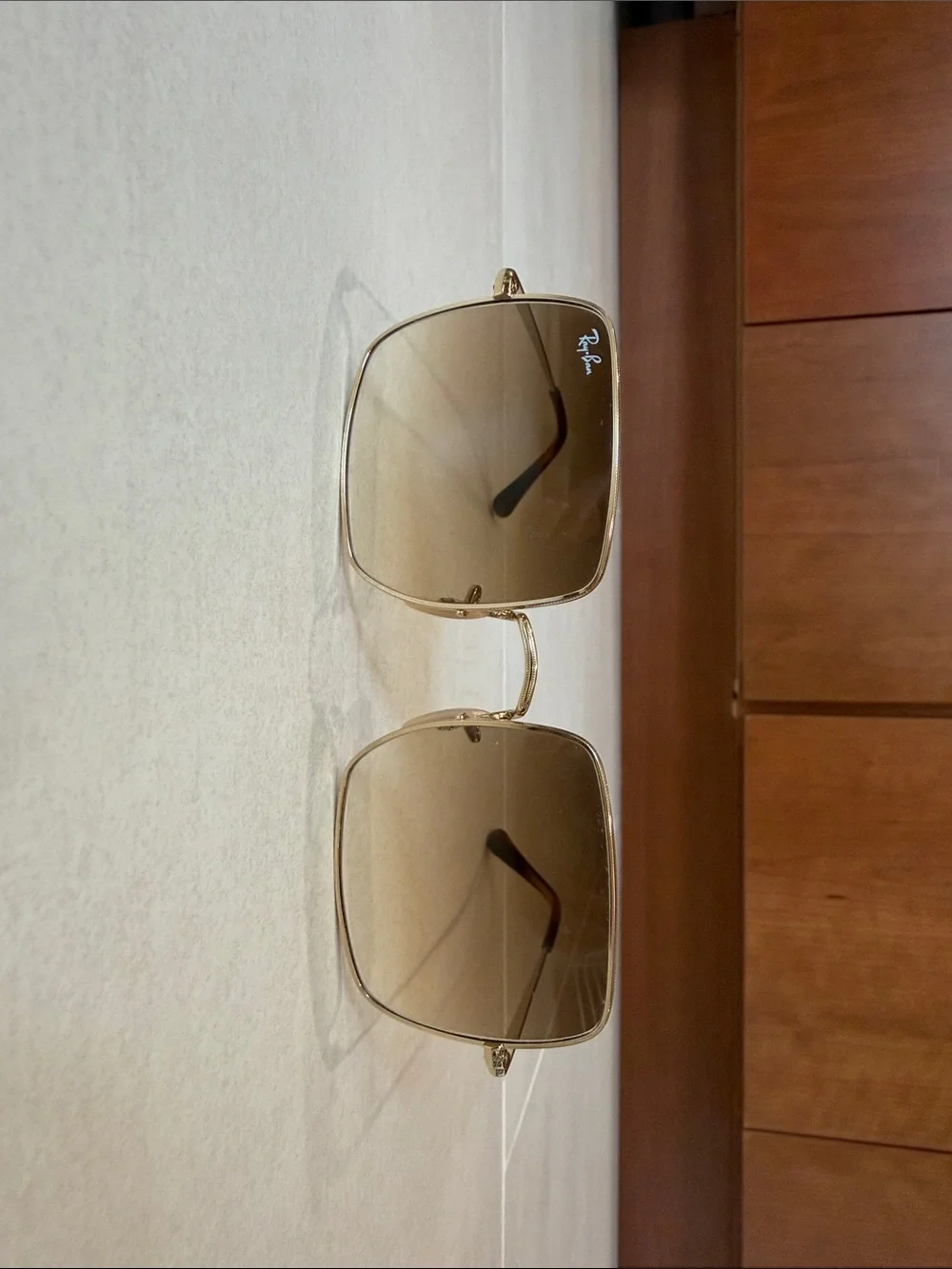 Ray-Ban Gold Frame Sunglasses with Brown Gradient Lenses